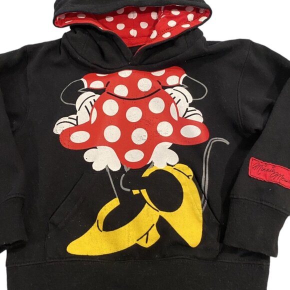 Disney Parks XXS (4) Minnie Mouse Ears Hoodie Sweatshirt - Picture 3 of 7
